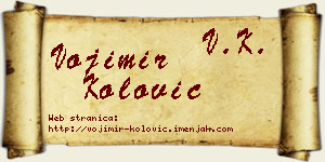 Vojimir Kolović vizit kartica